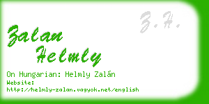 zalan helmly business card